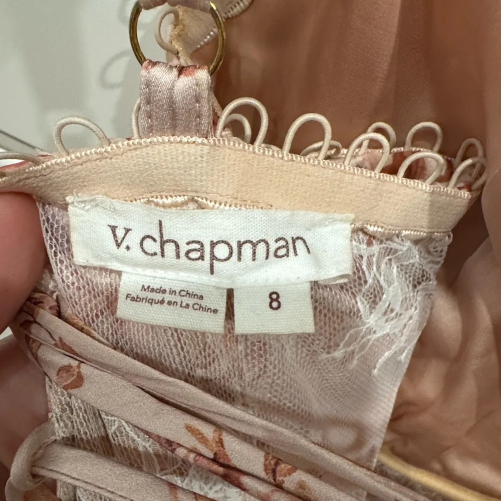 V. Chapman Jolie Rose Print Dress - Picture 3 of 8